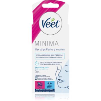 Veet Minima Hypoallergenic benzi depilatoare cu ceara rece faciale - imagine 2